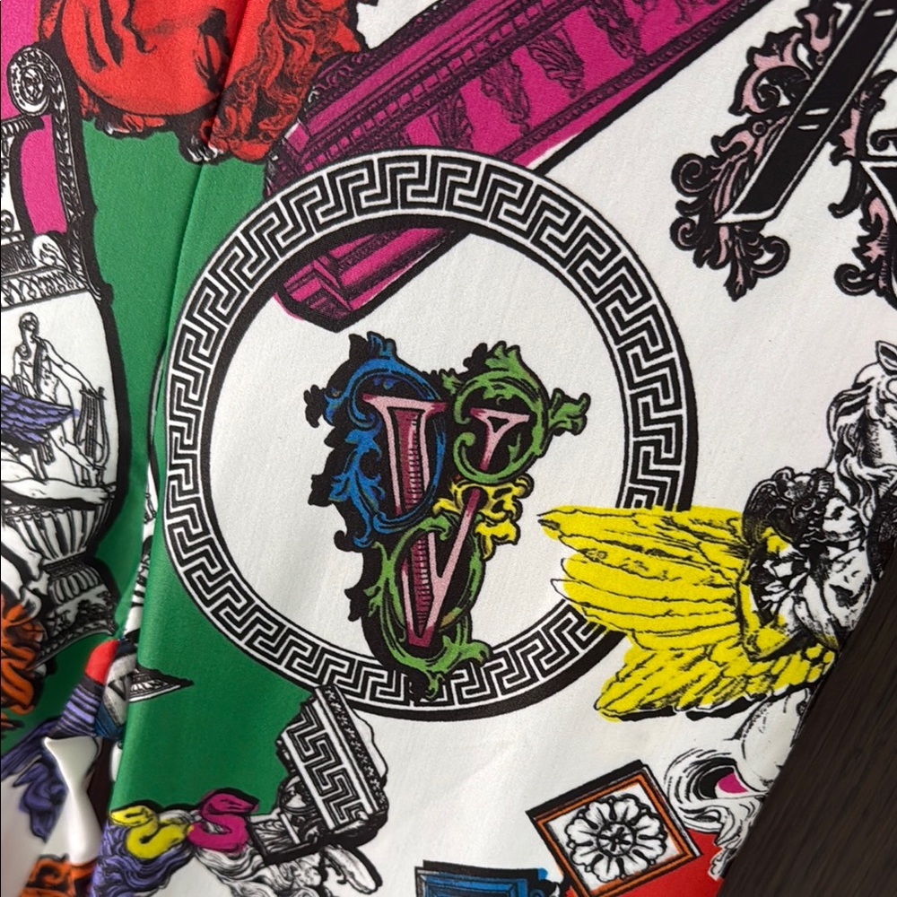 Versace Colorful Artistic Leggings Mint Condition size 40 - Picture 7 of 17